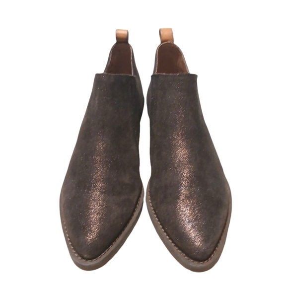 NEW Gentle Soles Metallic Brown Ankle Boots Womens Slip-on Brown Booties Sze 7 M - Picture 3 of 11
